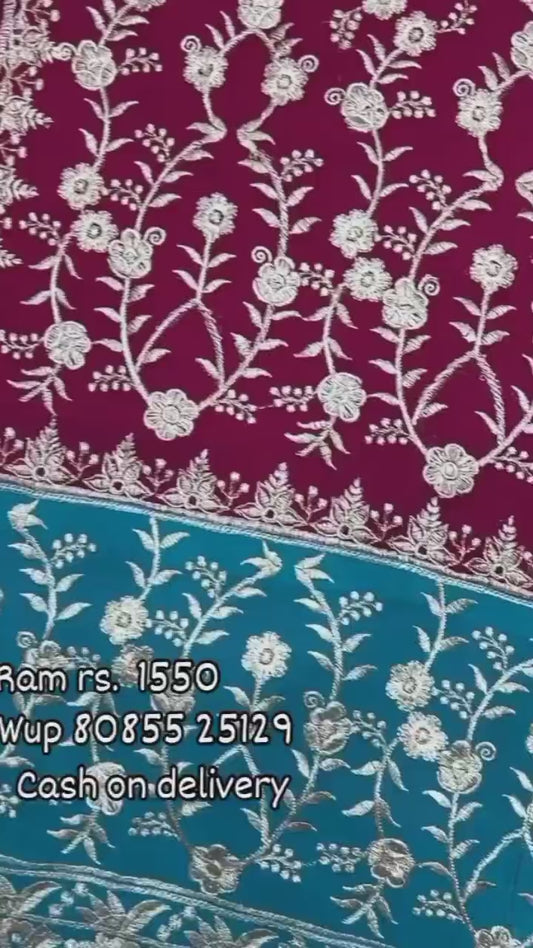 Ambriadry kurti plazzo dupatta